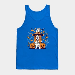 Basset Hound Pumpkin Tank Top